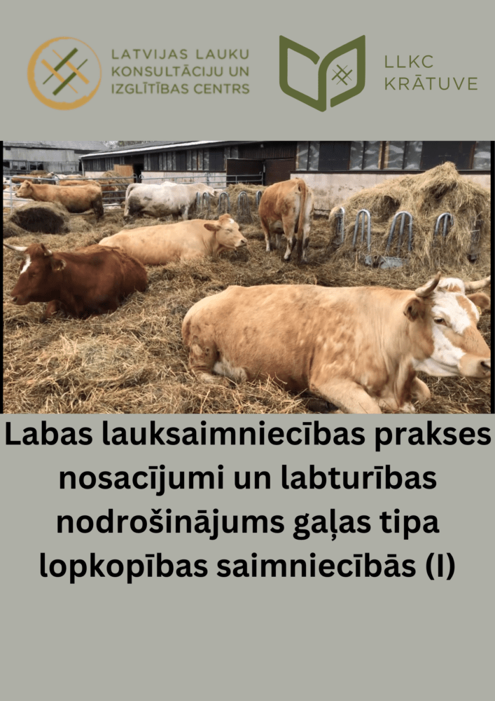 Labas lauksaimniecības prakses nosacījumi un labturības nodrošinājums gaļas tipa lopkopības saimniecībās (I)