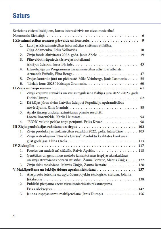 Latvijas zivsaimniecības gadagrāmata 2023 (Izdots)