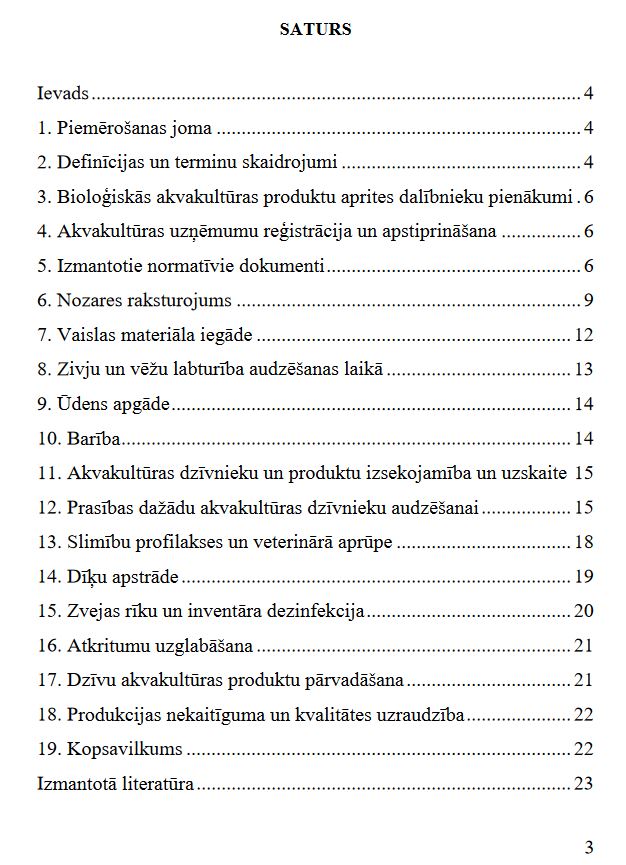 Dīķsaimniecības ierīkošana un zivju audzēšana bioloģiskajā lauksaimniecībā