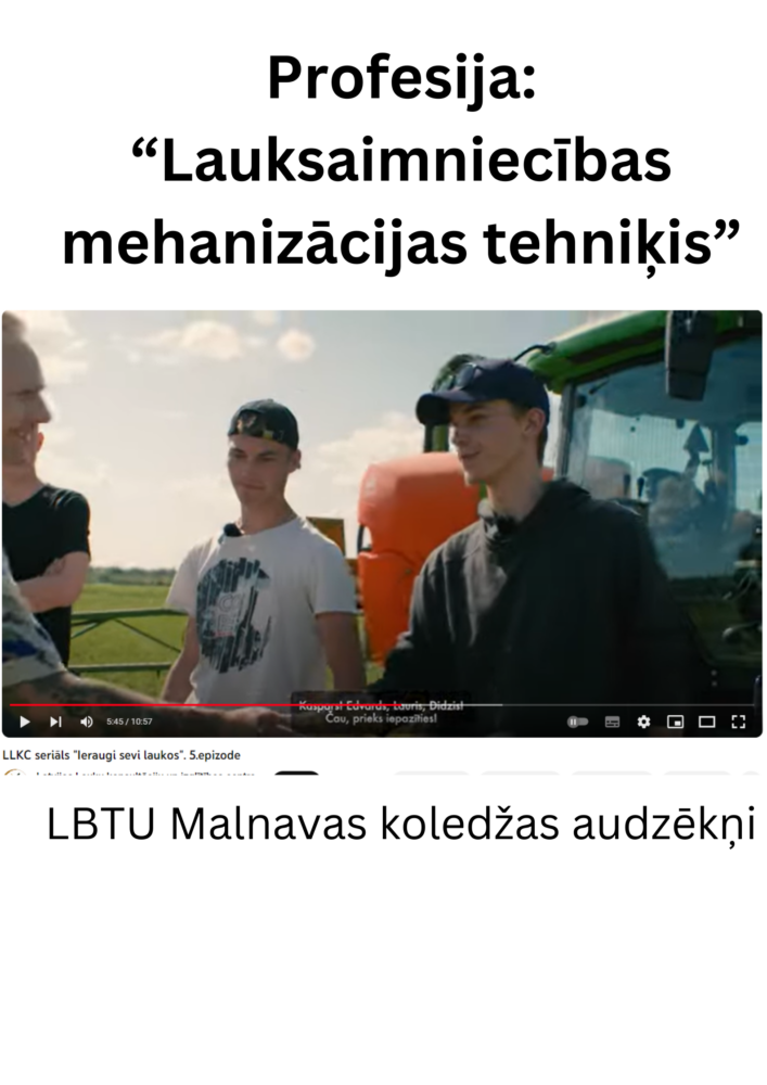 Lauksaimniecības mehanizācijas tehniķis Malnavas koledžā
