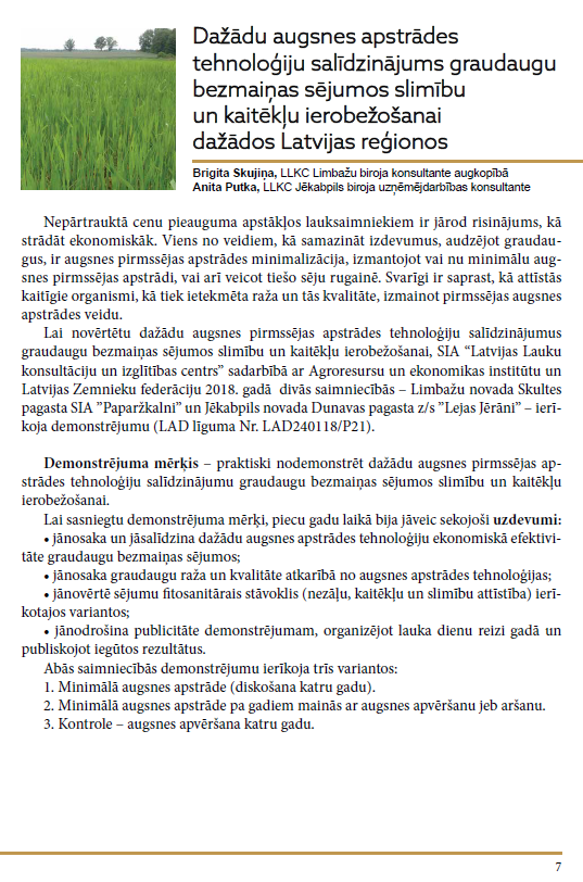 Izmēģinājumi augkopībā un lopkopībā 2022 (DIGITĀLS)