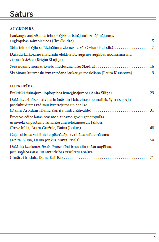 Izmēģinājumi augkopībā un lopkopībā 2018 (DIGITĀLS)