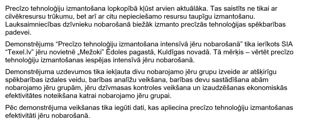 Precīzo tehnoloģiju izmantošana intensīvā jēru nobarošanā