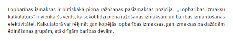Lopbarības izmaksu kalkulators