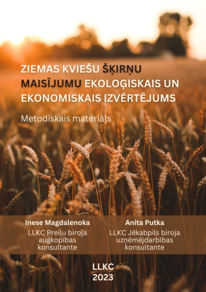 Ziemas kviešu šķirņu maisījumu ekoloģiskais un ekonomiskais izvērtējums 2023
