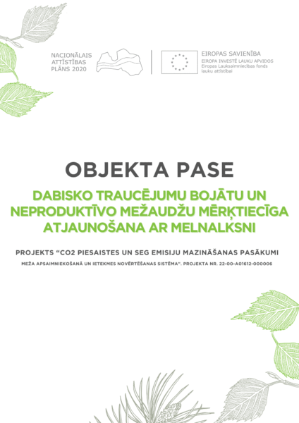 Dabisko traucējumu bojātu un neproduktīvo mežaudžu mērķtiecīga atjaunošana ar melnalksni