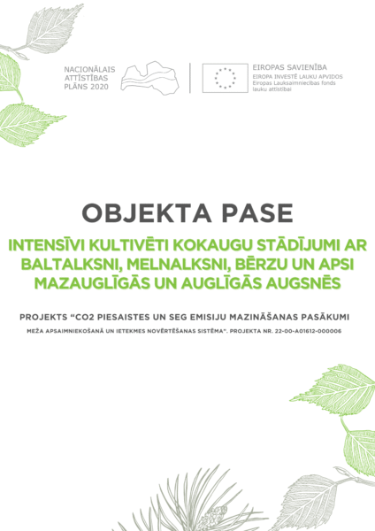 Intensīvi kultivēti kokaugu stādījumi ar baltalksni, melnalksni, bērzu un apsi mazauglīgās un auglīgās augsnēs