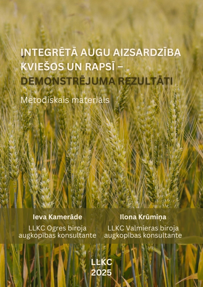 Integrētā augu aizsardzība kviešos un rapsī – demonstrējuma rezultāti 2025