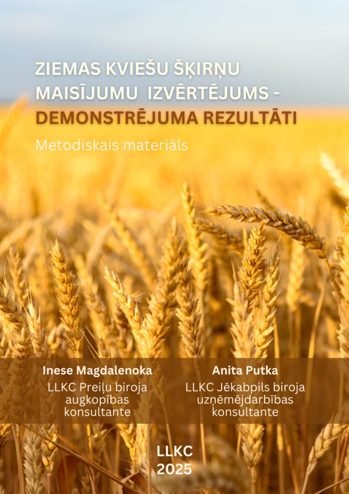 Ziemas kviešu šķirņu maisījumu izvērtējums – demonstrējuma rezultāti 2025