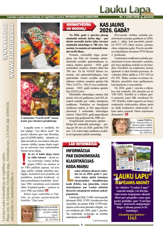 Lauku Lapa Nr. 1 (250) 2026