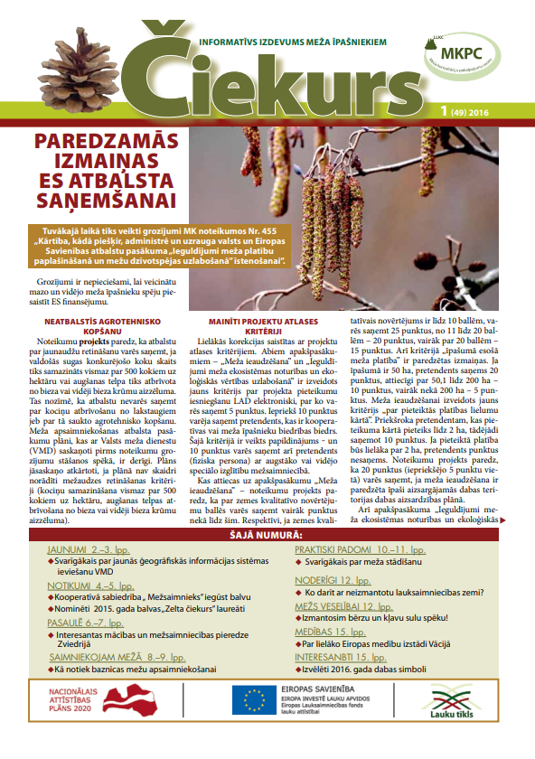 Čiekurs 2016. Pavasaris